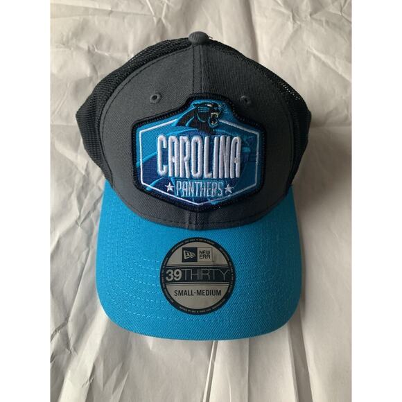 Carolina Panthers New Era 2021 NFL Draft Day Trucker Flex Hat 39THIRTY S/M New - Picture 1 of 6